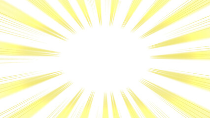 Obraz premium オレンジ色と黄色の集中線