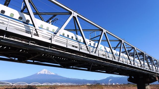 東海道新幹線と富士山