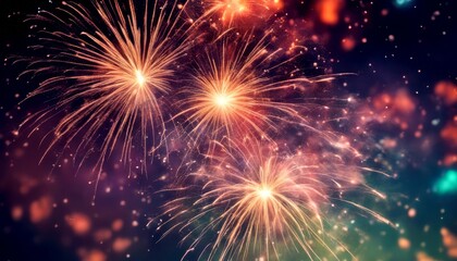 Fototapeta premium festive smoke abstract ai firework event generative fireworks celebration night vibrant colourful sky colorful