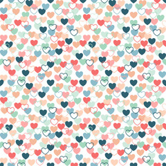seamless pattern with hearts