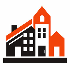 illustration of a house logo icon vector art