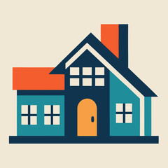 illustration of a house logo icon vector art
