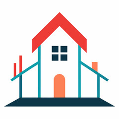 illustration of a house logo icon vector art