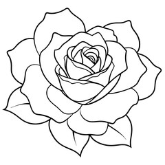 Roses icon vector line art illustration