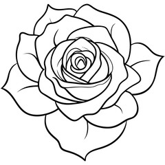 Roses icon vector line art illustration