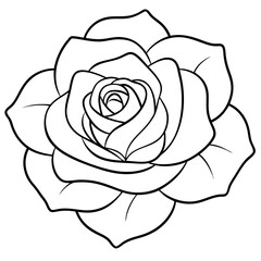 Roses icon vector line art illustration