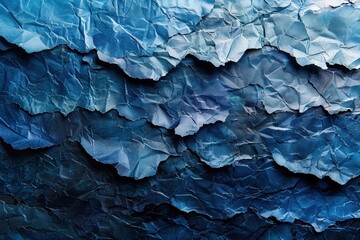 Fototapeta premium Aged washi paper with indigo blue gradient.