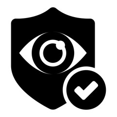 Eye shield protection icon for safety and health themes