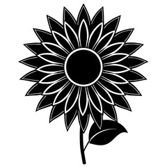 Sunflower icon vector art illustration