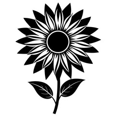 Fototapeta premium Sunflower icon vector art illustration