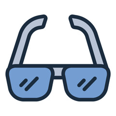 Eyeglass icon for vision and optical themes