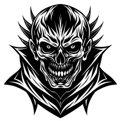 skull and crossbones,Skull face black vector silhouette, skull, vector, tattoo, head, art, illustration