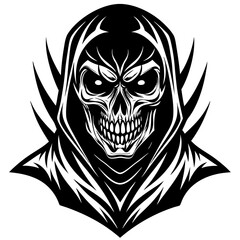 skull and crossbones,Skull face black vector silhouette, skull, vector, tattoo, head, art, illustration