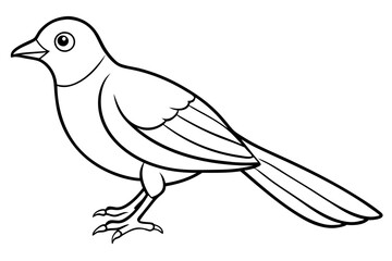 illustration of a bird icon vector line art