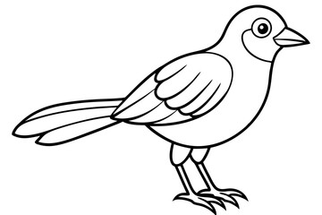 illustration of a bird icon vector line art