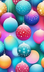 colorful christmas balls