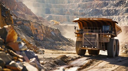 Fototapeta premium Mining for gold demands perseverance and technological prowess.