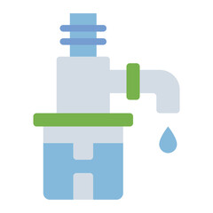 Automatic water control icon for regulating plumbing systems