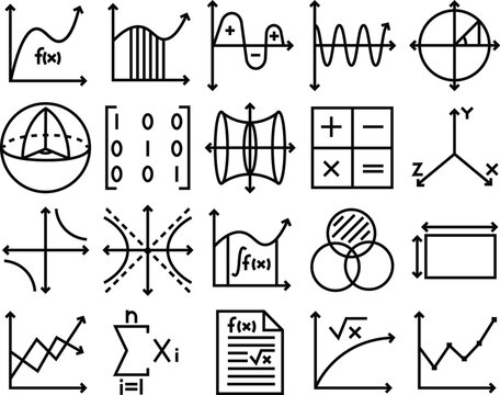 Math Icon Set Sheet