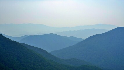 Beautiful mountain scenery in Korea