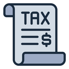 Receipt for tax payment confirmation icon