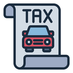 Tax for transportation and vehicles icon