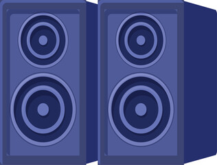 Two powerful audio speakers standing side by side, delivering high quality sound