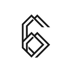 Monogram 6. Number 6. Number 6 design logo. Monogram letter mark 6 logo design. Monogram design vector logo. Monogram number 6 logo design. Simple number 6 monogram. Monogram 6 design logo.
