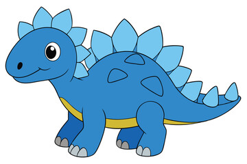 Adorable Dinosaur Vector Illustration: Cartoon, Clipart, Line Art Design