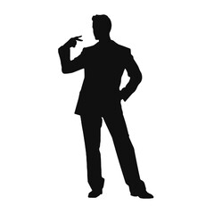 businessman silhouette vector stock illustration