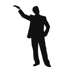 businessman silhouette vector stock illustration