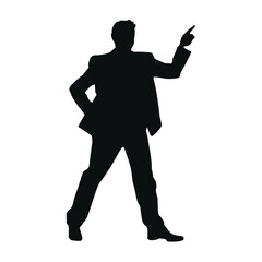 businessman silhouette vector stock illustration