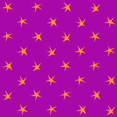 Hand Drawn Star Vector Seamless Pattern