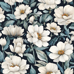 White flower, vintage background, water color tone, drawing, vibrant color, printing, digital photo, artistic, drawing, vibrant color, wall art printing, image, vintage, flower