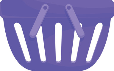 Shopping basket waiting to be filled while standing on white background