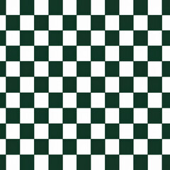Seamless green and white checker or chess board