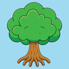 Cartoon Tree and Dragon Vector Illustrations - Clipart and Line Art Designs