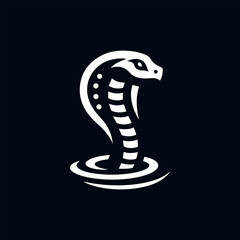 Cobra Logo Icon Vector Design Tshirt Illustration. Sleek and menacing serpent symbol for bold apparel and branding.
