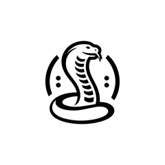 Cobra Logo Icon Illustration Vector Design Tshirt. Sleek and striking serpent emblem, perfect for apparel and branding.