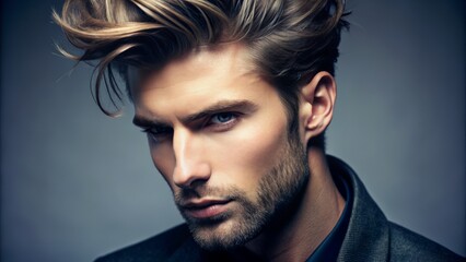 Close-up of a man with a tousled quiff.