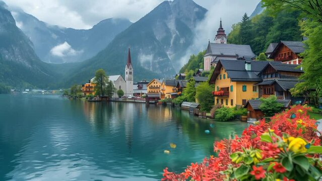 lake bled country,video background 