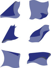 paper blowing in the wind vector illustration