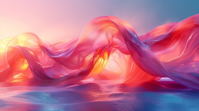 Surrealistic 3D Marketing Strategy with Abstract Visuals and Unconventional Concepts on Solid Background - 3D Illustration with Empty Space for Text Addition