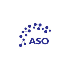 ASO letter logo design on white background. Creative  modern ASO letter logo design. Vector design.