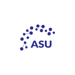 ASU letter logo design on white background. Creative  modern ASU letter logo design. Vector design.
