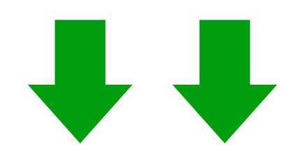 Green one arrow icon, Green color arrow indicator Symbol