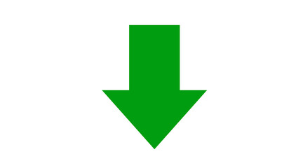 Green one arrow icon, Green color arrow indicator Symbol
