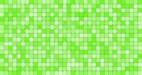 四角形と丸で構成した緑色のデジタル背景素材