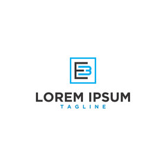 Fototapeta premium eb or be square logo design