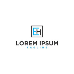 eh he square logo design